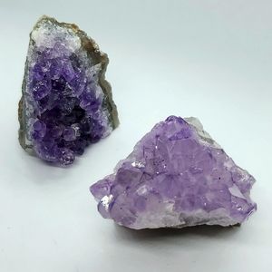 Amethyst Clusters Two Beautiful Pieces Dark & Light Colors #39